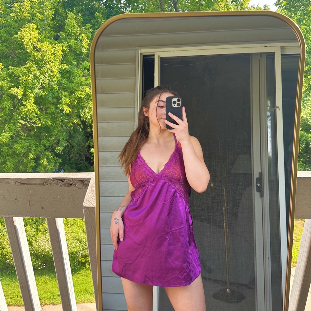 Purple slip dress